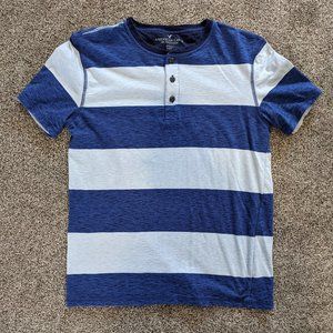 American Eagle Outfitters - White/Blue - Henley